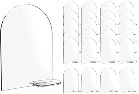 kesurpae Tischkarten, Tischdekoration, Hochzeiten, Buffet, eleganter Acryl Schildhalter, der das Eventerlebnis verwandelt, transparenter Bogen, leere Acryl Schilder, Party Mittelstücke