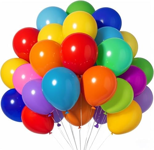 200 Stück Luftballons Bunt,12 Zoll Latex Partyballons | 20 Farben Bunte Helium Balloons,für Geburtstagsdeko Valentinstag Hochzeit Graduierung Babypartys Festival Party Dekoration