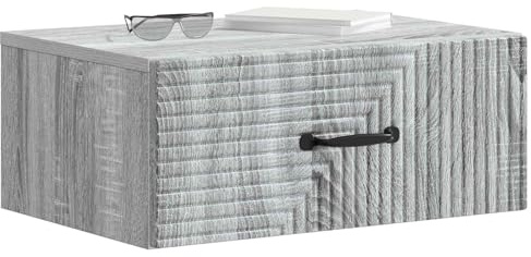 vidaXL Wandmontierter Nachttisch 2 pcs Graues Sonoma 49 x 34,5 x 20 cm, Kompakte Nachttische, Coole Möbel für Dein Schlafzimmer, rechteckig mit viel Platz für Deine Essentials