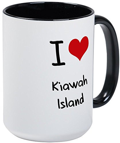 CafePress I Love KIAWAH ISLAND Mug 15 oz (444 ml) Ceramic Coffee Mug