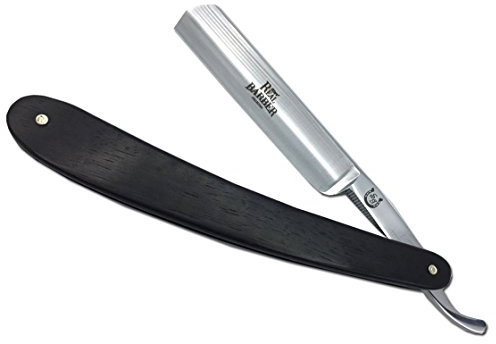 Rasiermesser Solingen Qualität der Fitters Real Barber Collection aus Ebenholz - handgefertigt, 5/8 Zoll im Hohlschliff