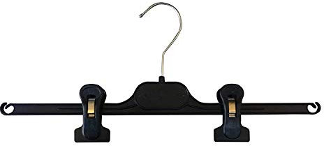 Kiroplast Kleiderbügel Für Röcke Kleiderbügel Hosen Clips Kleiderbügel Für Hosen 36cm (20, Schwarz)