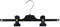 Kiroplast Kleiderbügel Für Röcke Kleiderbügel Hosen Clips Kleiderbügel Für Hosen 36cm (20, Schwarz)