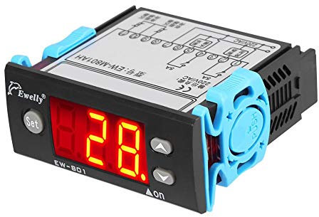 Keenso Solar Wasser Temperaturdifferenzregler, AC 220V 5A Allzweck Digital Temperaturdifferenzregler Differenzthermostat mit Sensor Digitalanzeige für Solarwarmwasserbereiter EW-801AH