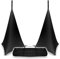 Vonyx Adjustable DJ PA Speaker Stand Set with Tripod Scrim Covers & Transport Carry Bag, Telescopic Height 1-1.9m, Durable Steel Design, 35mm Pole Mount, 120cm Stretch Black Lycra Scrims