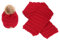 Damen Wollschal Mütze Set 22 * ​​22Cm Weinrot
