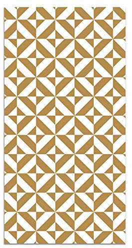 Panorama Alfombra Vinílica - Modelo Geometría Mostaza 80x150 cm - Varios tamaños - Decoración Hogar, Cocina y Salón