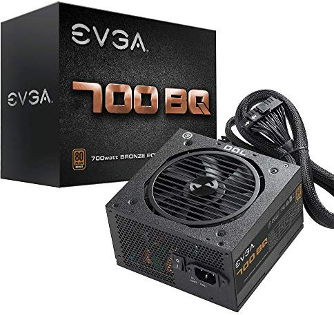 EVGA 700 BQ, 80+ BRONZE 700W, Halbmodular, FDB Fan, 5 Jahre Garantie, Netzteil 110-BQ-0700-V2 (EU)