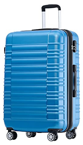 BEIBYE Zwillingsrollen Reisekoffer Koffer Trolleys Hartschale M-L-XL-Set (Turquoise, XL)