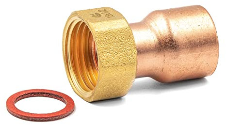 Verschraubung Beweglich Löt - Fitting DURCHGANG Kupferrohr (22 x 3/4)