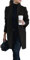 Onsoyours Damen Mantel Trenchcoat Mit Gürtel Mantel Revers Faux Für Lose Langarm Outwear Tasche Reißverschluss Winterjacke Mode Kurz Coat Wollmantel A Schwarz XXL