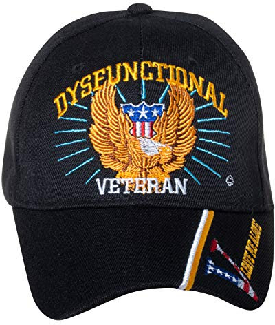Artisan Owl Dysfunctional Veteran Leave Me Alone Baseballkappe, bestickt, verstellbar