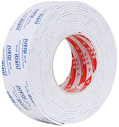 Hochviskoses doppelseitiges Klebeband, selbstklebend, spurlos, dickes weißes Eva-Schwammband-20 mm * 5 m * 3 mm