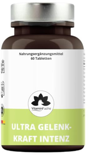 Ultra Gelenk-Kraft Intenz Tabletten hochdosiert - mit Hyaluron, Chonrondtin, Glucosamin ideal für Gelenke, 60 Tabletten von VitaminFuchs