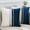 2er Set Samt Kissenhüllen Quadratischer Kissenbezug Dekokissenbezug Luxus für Schlafzimmer Wohnzimmer Zierkissenbezüge Bett Sofa 18 x 18 inch, Navy Blau