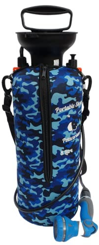Petacarium Insulated Portable Shower (8 Litre, Aqua) for Dogs, Camping, Paddleboarding, Muddy Walks