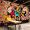 YXTSmurals Fototapete 3D Effekt Farbe Buchstaben Graffiti Vlies Tapeten Wandtapete Xxl Moderne Wanddeko Design Wand Dekoration Wohnzimmer Schlafzimmer Büro