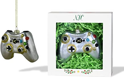 North Star Christmas | Videospiel-Controller Glas Ornament | Entertainment Collection