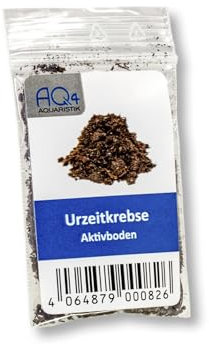 AQ4Aquaristik Urzeitkrebse Aktivboden - Wasseraufbereiter für Triops Feenkrebse Muschelschaler - biologisch aktive Mikroorganismen und Mineralien