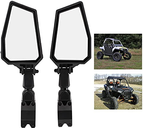 Akozon Motorrad Spiegel, Moped Spiegel UTV Seite Rückspiegel 180° einstellbar 1,75 Zoll Lenkerendenspiegel für Polaris RZR 800 900 1000 XP/für Rhinos 450 660 700/für Teryx