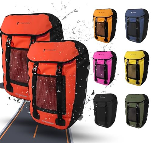 Red Loon wasserdichte Fahrradtasche Gepäckträger robuste Fahrradtasche hinten Gepäckträger - Fahrradtaschen für Gepäckträger ebike - regenfeste Fahrradtasche Gepäckträger E-Bike - Rot