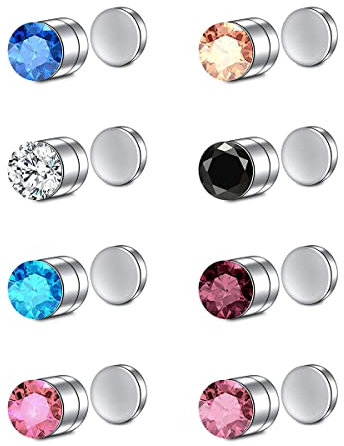 JFORYOU Magnetischer Nasenpiercing Fake Nasenring Stud Magnetischer Nasenstecker Fake Magnetische Ohrringe für Frauen