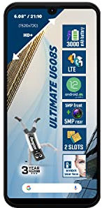 Energizer - Smartphone U608S - 4G - Mobiltelefon Dual-SIM (Nano SIM) - 3 Jahre Garantie - Schwarz