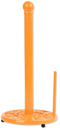 MINLUFUL Porte-Serviettes en Papier en Fonte, Motif Citrouille Vintage Chic, Base lestée pour Rouleau de Papier essuie-Tout, Support pour comptoir de Cuisine, Salle de Bain, Orange