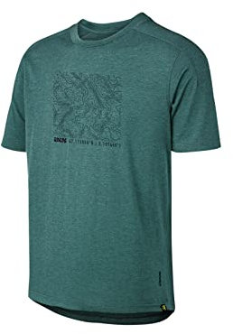 IXS Herren T-Shirt Flow Contour Tech Tee, Everglade - Türkis, XS, 473-510-2352