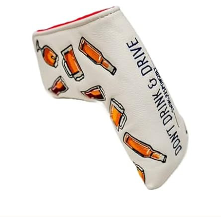 Lustige Golfschlägerhaube für Blade Putter Cover Bier Golf Club Head Covers Putter Headcover Leder Golf Blade Putter Head Covers Magnetverschluss passend für Taylormade Odyssey Scotty Cameron Ping