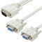SIMPLETEK – Sdoppiatore Cavo Dual VGA 1 Maschio 2 Femmine Splitter Per Monitor | Grigio