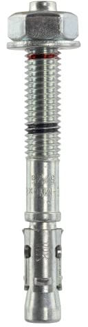 KLIMAS Goujon d'ancrage zingué blanc - tige et bague zinguée 8x60 - Boîte de 100 - Cheville fixation