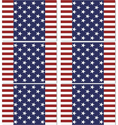 Platzsets für Gedenktag, 6er-Set, patriotische Freiheit, Sterne, Veteranentag, 4. Juli, Kunststoff-Tischsets, amerikanische Flagge, Urlaub, waschbar, Tischsets für Party, Essen