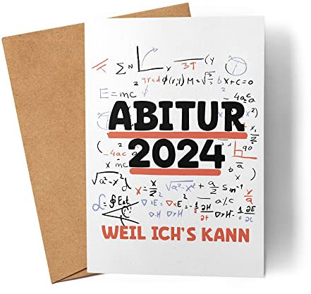 Abitur 2024 Weil Ich's Kann Karte Abiturient Abiturientin Geschenkidee Gymnasium