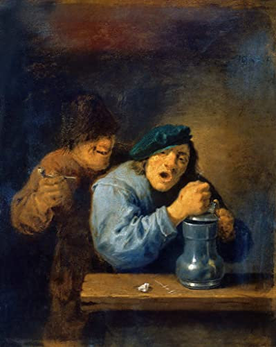 Kunstdruck/Poster: David Teniers Singende Zecher - hochwertiger Druck, Bild, Kunstposter, 60x75 cm