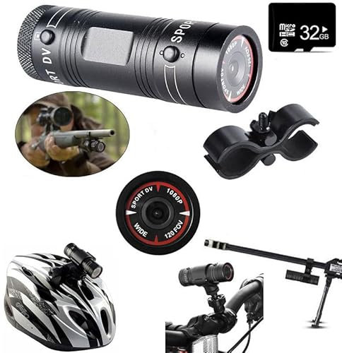 Shotgun Camera,1080P Full HD Action Video Camera For Clay Shooting and Hunting Helmet Cam Sports DV,Bike Motorbike Camcorder.Free Memory Card