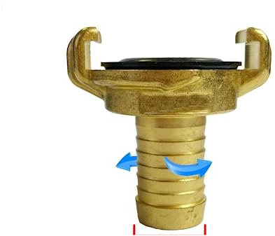 Brass GEKA Type Hose Quick Connect Adapter Claw Fitting Pipe Splitters Lance 3/4 1/2 Male Female (19mm Swivel Hose Tail)