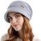 Gajaous Damen Winter Gefütterte Basken mütze Mütze Strick Ballon mütze Warm Slouchy Mütze mit Visier