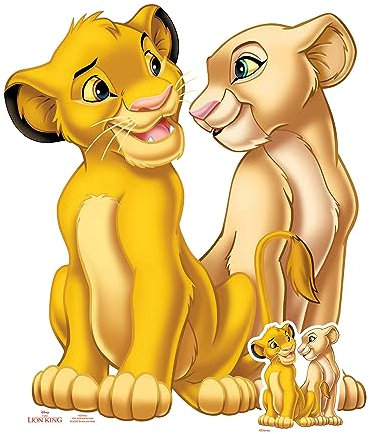 Star Cutouts SC4322 Simba et Nala Le Roi Lion Mini découpe en Carton avec Mini