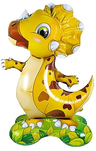 Folienballon Aufsteller 3D in Dinosaurier-Form, gelb, ca. 38 * 60 cm - Perfekt für Kindergeburtstage, Partys, Dekorationen, Eventgestaltung