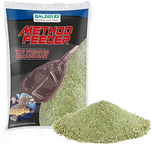 Balzer Premium Method Feeder Fertig-Futter - Futter der Spitzenklasse, sehr hoher Anteil an Proteinen + Fischmehl