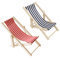 2 Stück Miniatur Strandstuhl, Miniatur Strandstuhl Liegestuhl, Holz Deko Puppen Liegestuhl, Mini Stuhl, Klappstuhl, Klappstuhl Miniliegestuhl für Puppe, Für Mikrolandschaft DIY Deko (Rot und Schwarz)