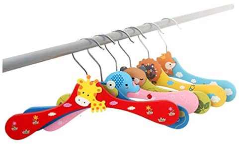 OUNONA 5st Kleiderbügel Für Kinderzimmer Kleiderständer Aus Holz Kinderzimmer Garderobe Kinderzimmer Hängen Cartoon-kleiderbügel Kleiderbügel Aus Holz Karikatur Kleinkind Hosenständer