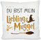 Kissen mit romantischem Spruch | Du bist mein Lieblings Muggel | Dekokissen für Verliebte | Geburtstag Valentinstag | Kissenhülle und Füllung | 40cm x 40cm optional mit Wunschtext auf der Rückseite