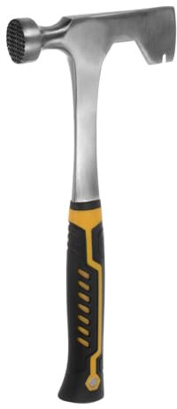 HARFINGTON Drywall Hammer Hatchet 33 oz Anti-Slip Shockproof Milled Face Drywall Axe Hatchet Hammer for Handling Nails Home Decoration, Yellow Black