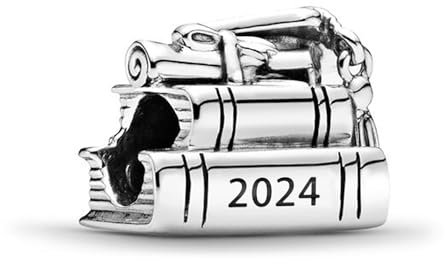 PHCLASY Schulabschluss Charms 2024 Graduation kompatibel mit Europäischen Armbändern und Halskette, für Frauen Happy Abschluss Charme