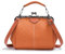 Kiss Lock Handtasche für Damen, Vintage-Stil, PU-Leder, Abendtasche, Clutch, Retro, hohl, Umhängetasche, Schultertasche, Orange/Abendrot im Zickzackmuster (Sunset Chevron)