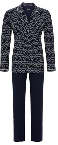 Ringella Pyjama mit Durchgehender Knopfleiste Größe 52, Farbe Dark Navy