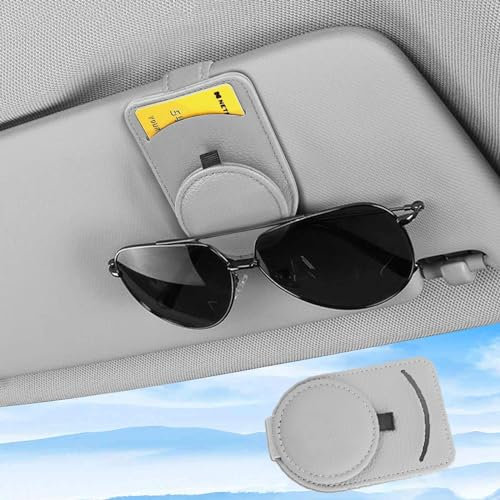 Portaocchiali da Auto Antiscivolo, Portaocchiali per Auto Autoadesivo Grigio, Porta Occhiali Auto BMW, Porta Occhiali Auto Maniglia, Clip per Scheda Accessori Visiera per Auto