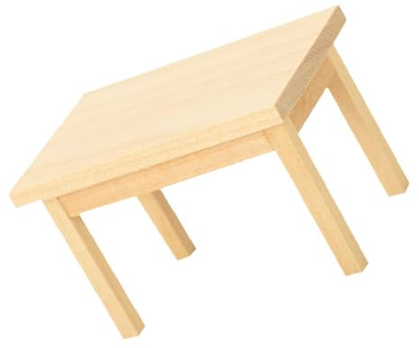 TOYANDONA Mini Puppenhaus Holztisch Puppen Esstisch Mini Esstisch Miniatur Möbelzubehör Miniatur Esstisch Modelltisch Möbel Puppenhaus Tisch Mini Esstisch